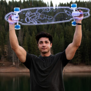 LED Clear Astronaut Acrylic Plexiglass Ghost longboard