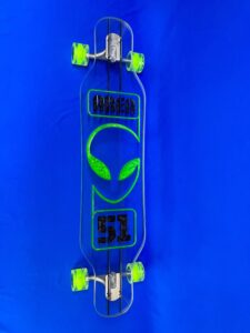 custom longboard alien skateboard