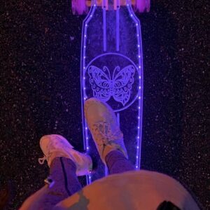 LED Clear Butterfly Acrylic Plexiglass Ghost longboard