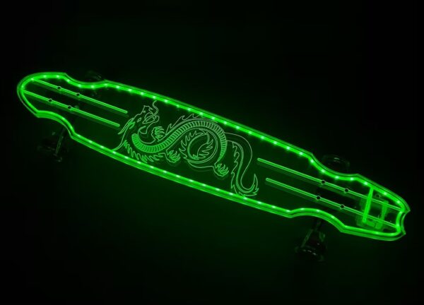 Electric LED Custom Longboard Dragon Design