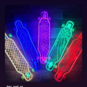 LED Clear Waffle Shoe Acrylic Plexiglass Ghost longboard