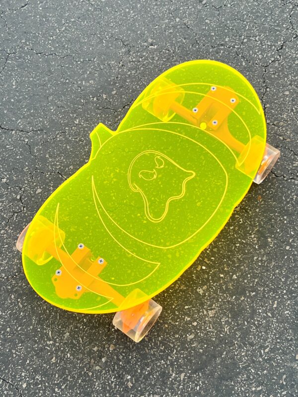 pumpkin longboard pennyboard custom longboarding LED Longboard Wheels – Clear Orange