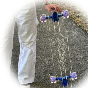 33″ Skinny Ghost Jellyfish Penny board