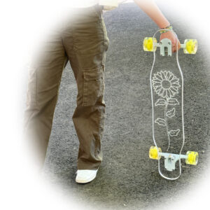 33″ Skinny Ghost Sunflower Penny board