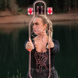 Skeleton Rose LED Longboard – Complete | Ghost Boards
