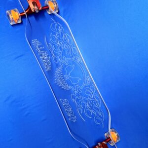 Halloween Flaming Skull custom 2024 Longboard