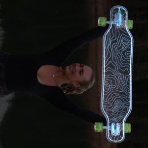 LED Clear Topograph Acrylic Plexiglass Ghost longboard