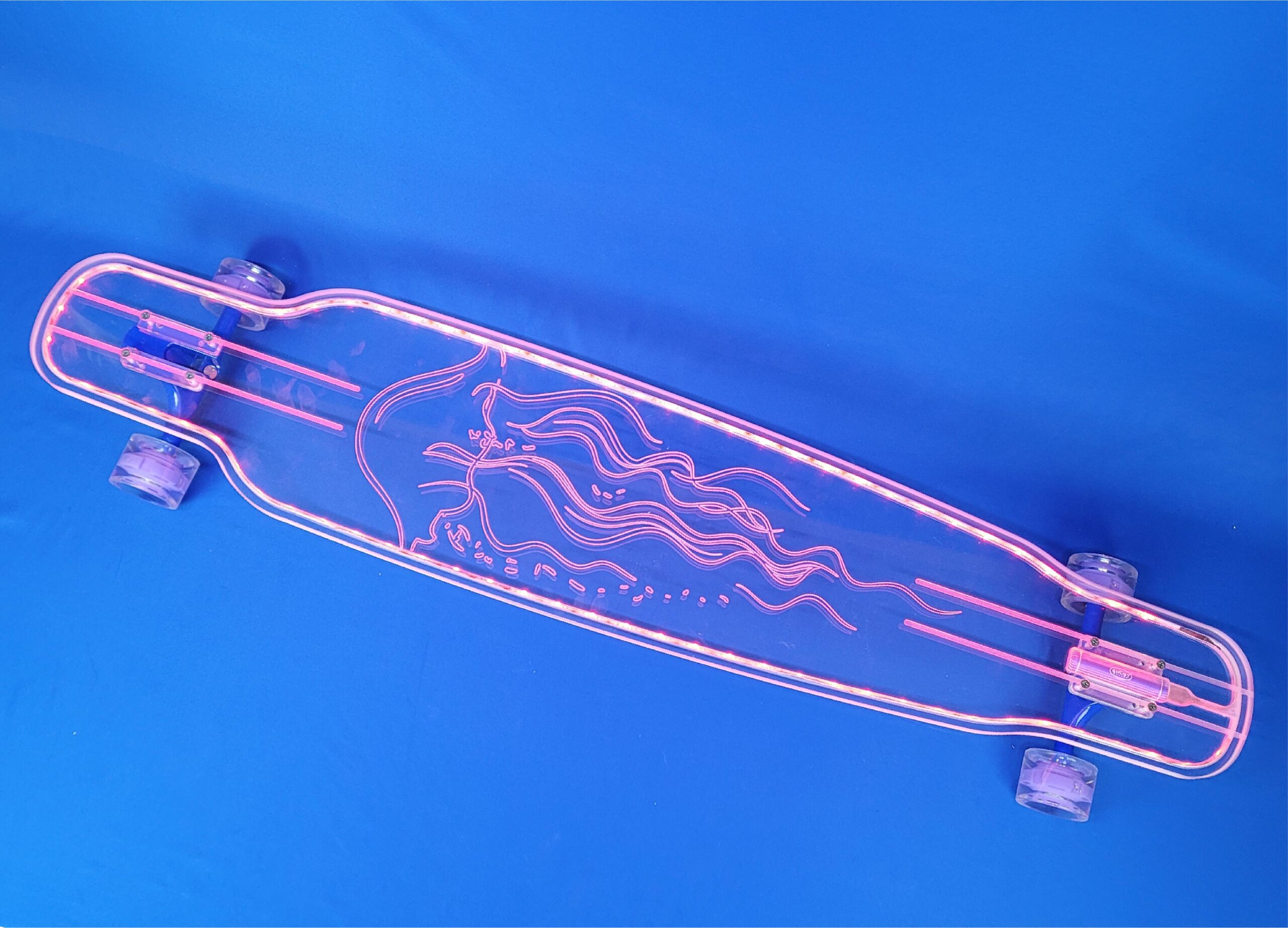 Electric LED Custom Longboard Jelly Fish Design Dancer