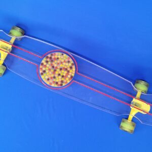 40″ Wheel Cut Skittles Longboard, Closeout