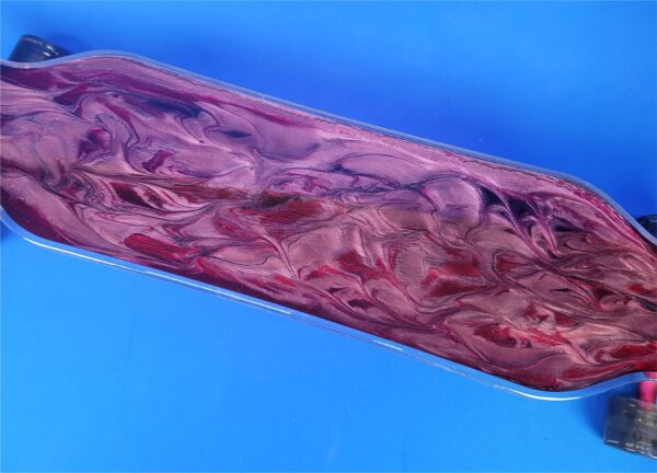 Resin Art Epoxy Painting Blood Swirl Longboard