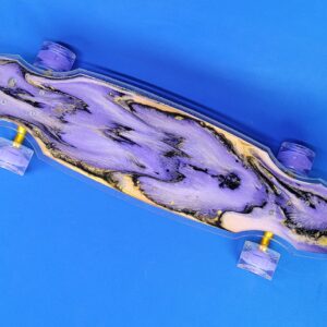 30″ Wheel Cut Purple and Gold Resin Board, Closeout
