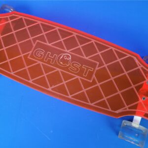 30″ Wheel Cut Ghost Waffle in Red Acrylic, Closeout