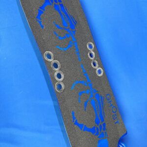 Custom Aluminum Longboard Skeleton Hands Blue