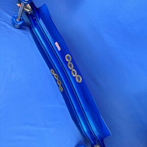 Custom Aluminum Longboard Skeleton Hands Blue