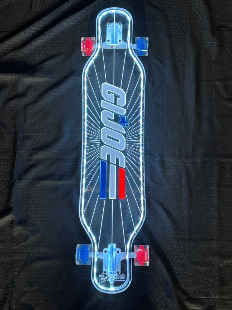 Custom LED Longboard G.I. Joe Hasbro – Limited Edition Resin Logo