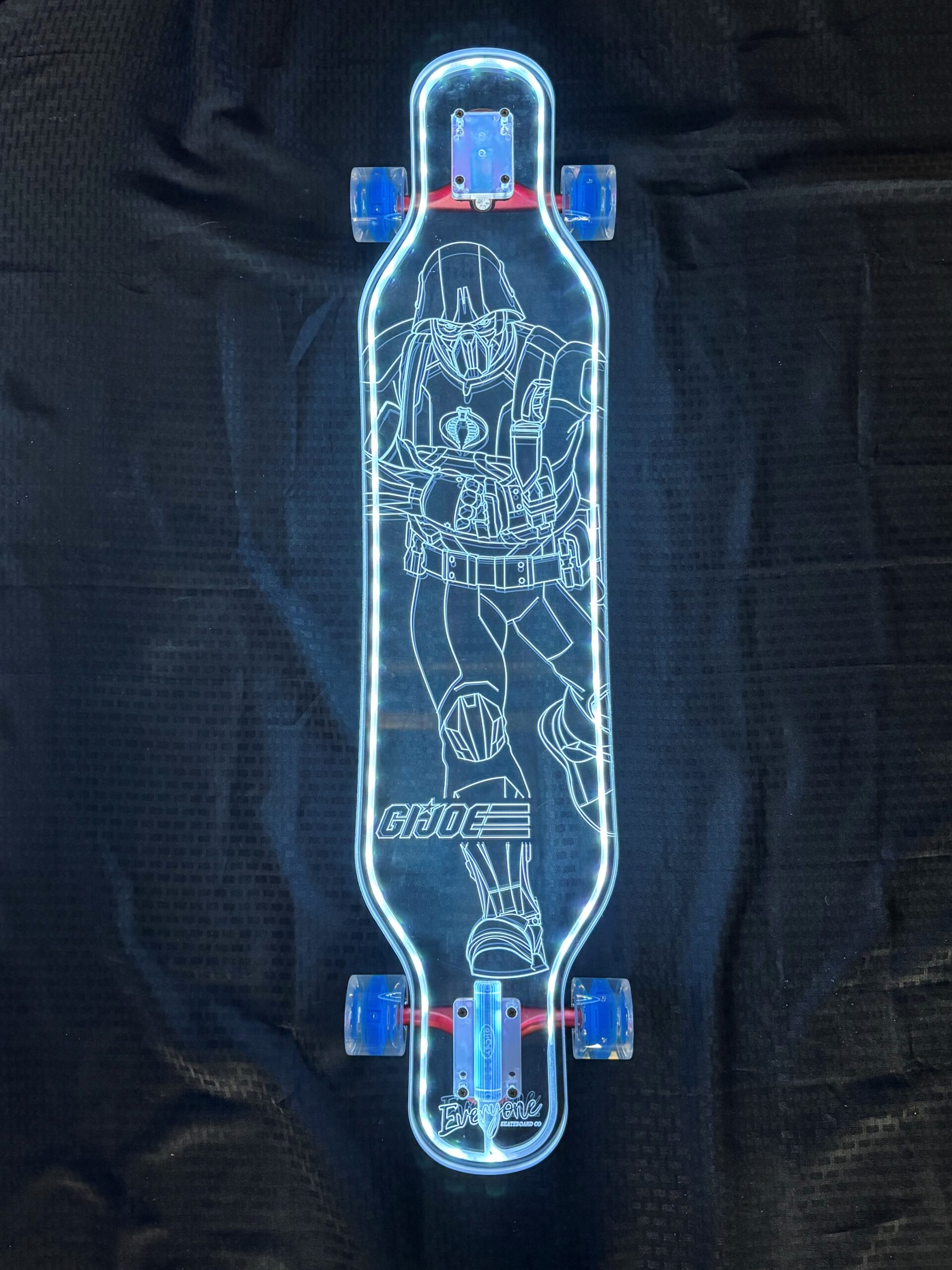 Custom LED Longboard G.I. Joe Hasbro – Limited Edition cobra