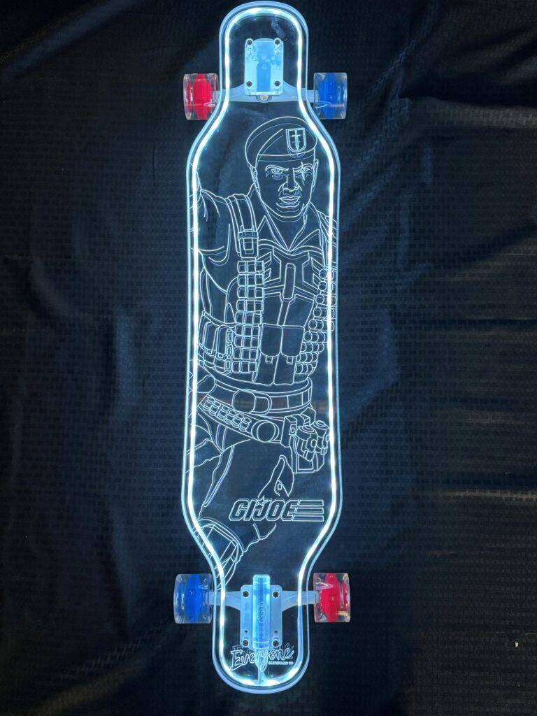 Custom LED Longboard G.I. Joe Hasbro – Limited Edition Flint