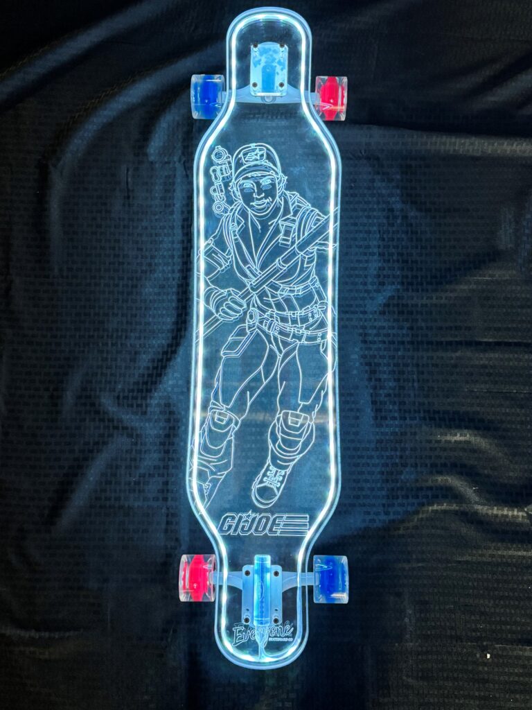 Custom LED Longboard G.I. Joe Hasbro – Limited Edition lady jaye