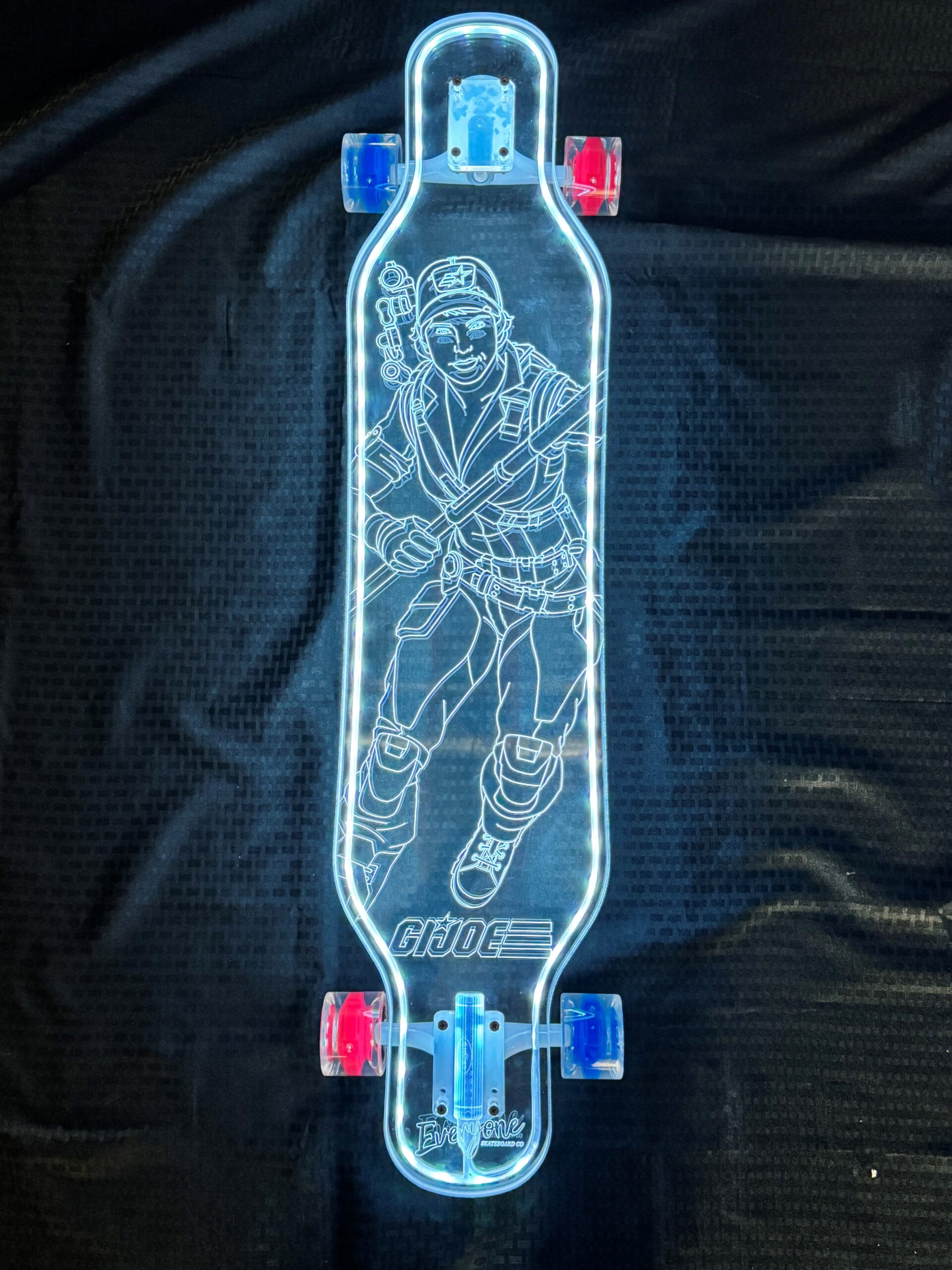 Custom LED Longboard G.I. Joe Hasbro – Limited Edition lady jaye