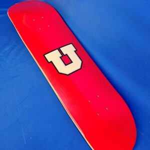 University of Utah Logo Skateboards 8.5″ Deck by Ghost Boards