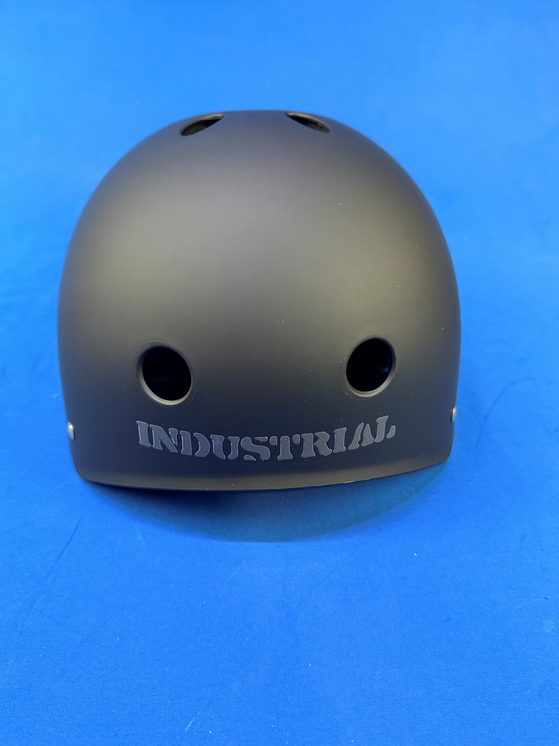 Industrial Flat Black Skateboard Helmet – XS