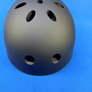 Industrial Flat Black Skateboard Helmet – XL