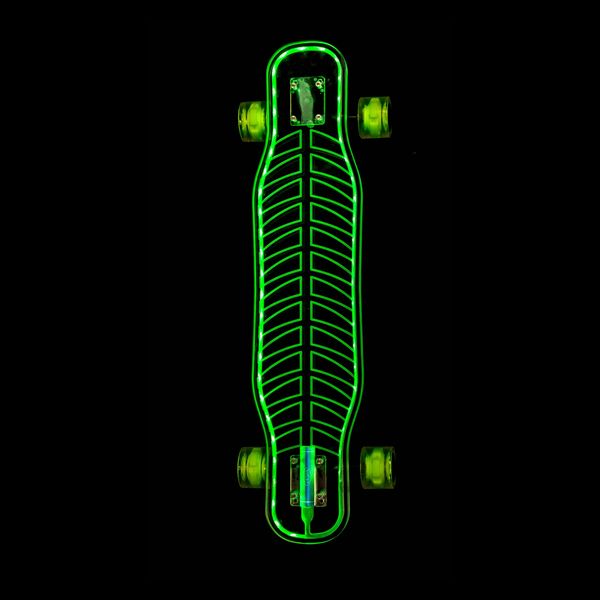 Kids Fishbone LED Longboard – 30.5″ LED Light-Up Board