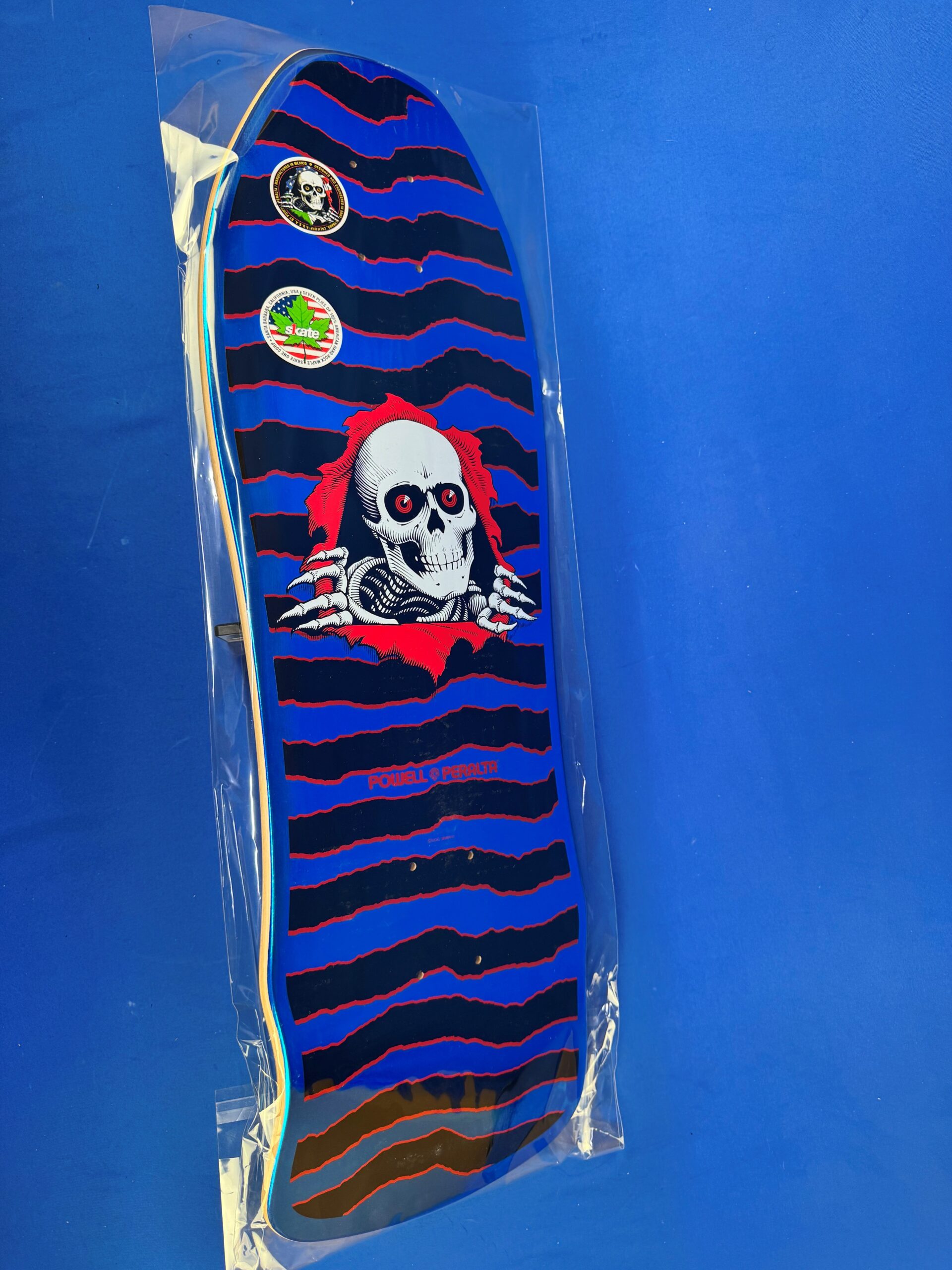 The Powell Peralta OG Ripper Checker 10" Blacklight Foil Skateboard Deck