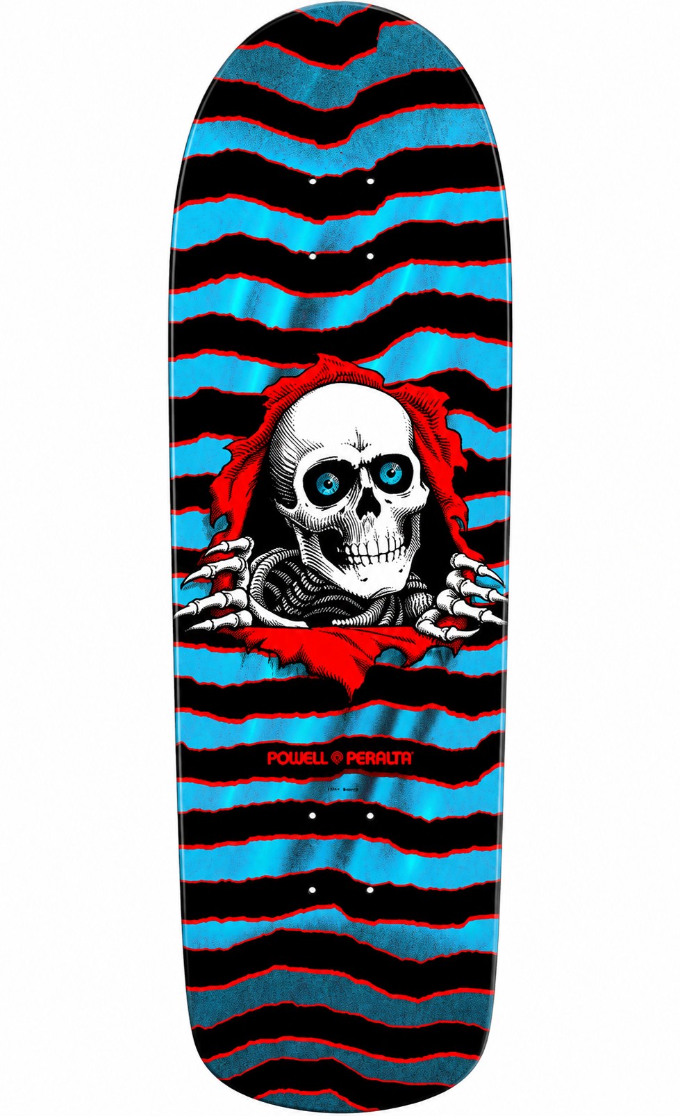 Powell Peralta Old School Ripper Skateboard Deck Red / Blue Foil - 9.89 x 31.32