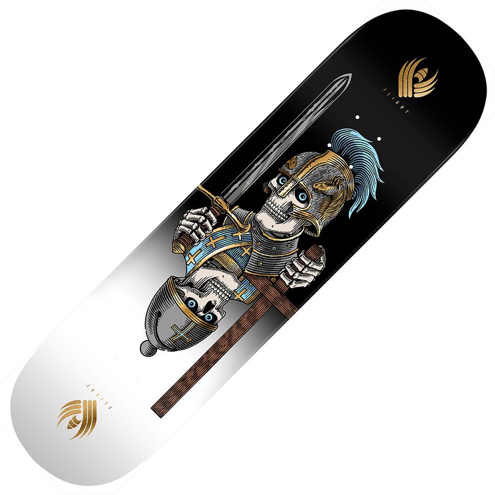 Powell Dan Corrigan Chess Skulls Flight 8.42 Skateboard Deck