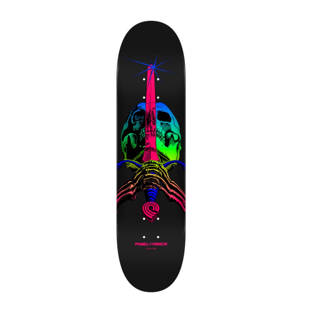 Powell Peralta Skull & Sword Skateboard Deck Green Fade – Shape 243