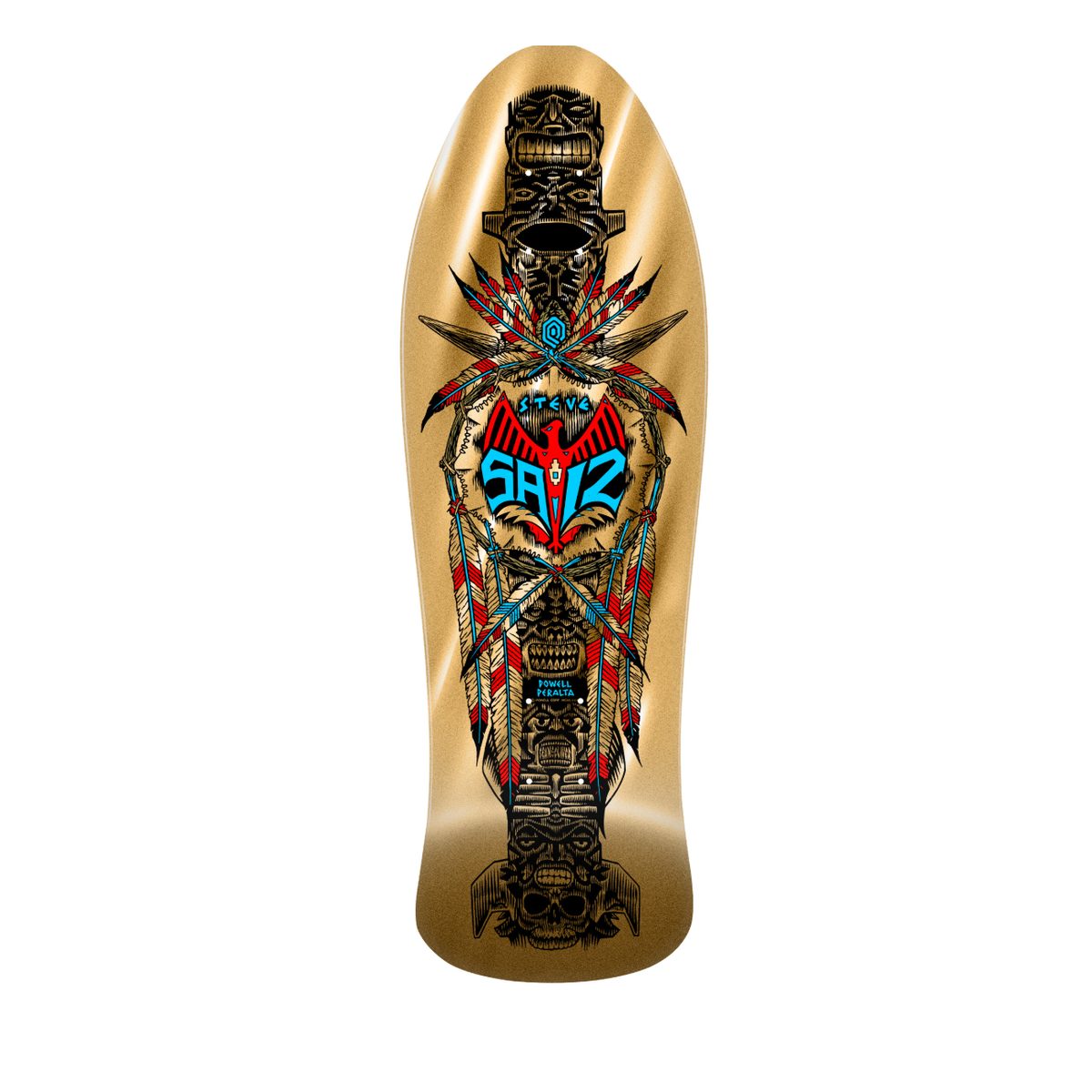 Powell Peralta Steve Saiz Totem Reissue Deck Gold Foil