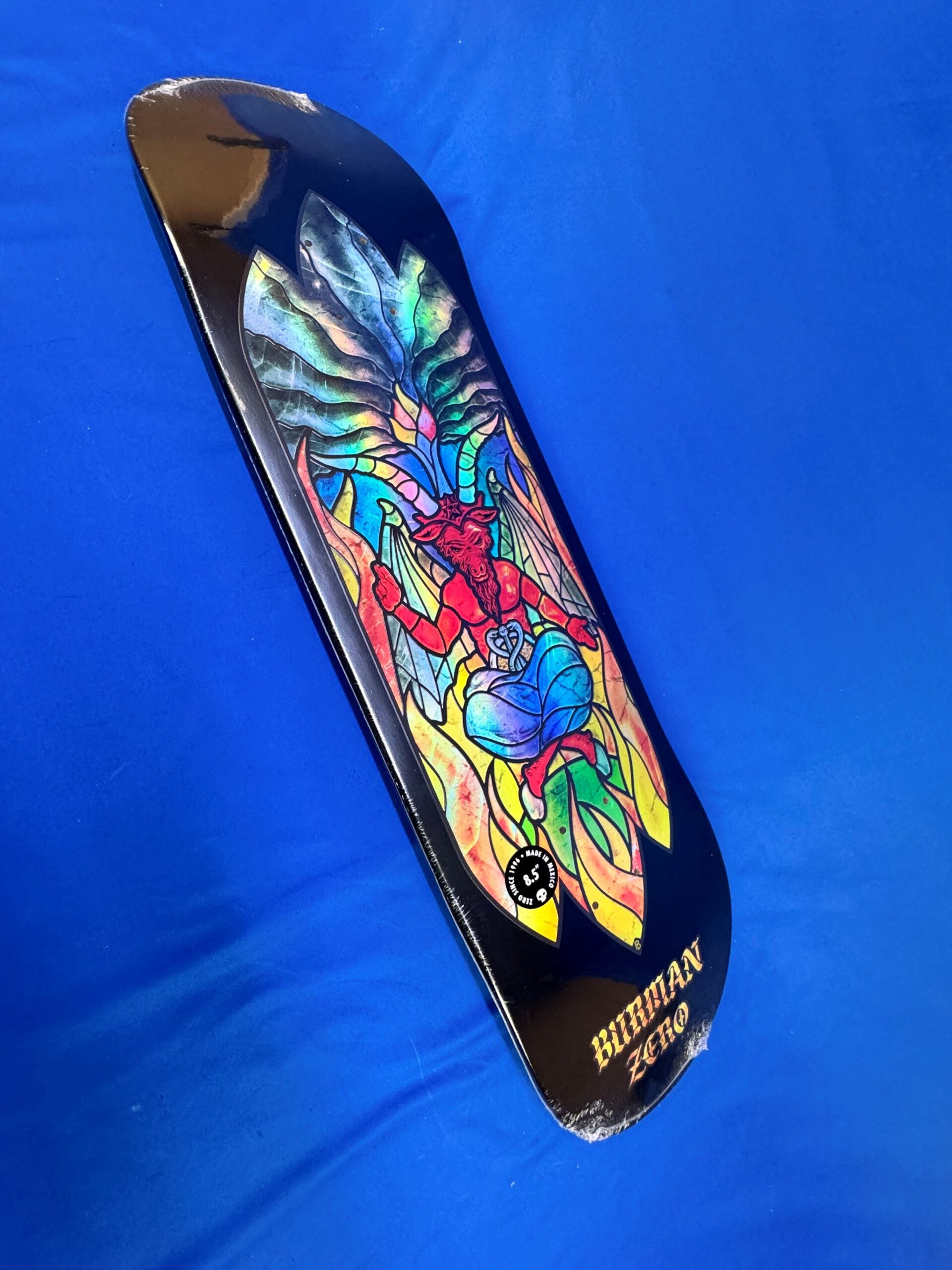 Zero Stained Glass Burman Baphomet Skateboard Deck – 8.5