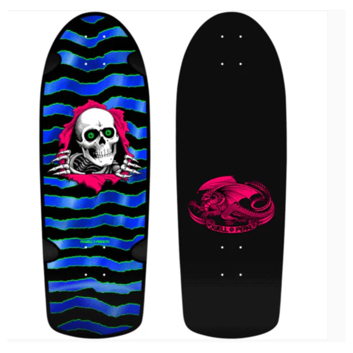 The Powell Peralta OG Ripper Checker 10" Blacklight Foil Skateboard Deck