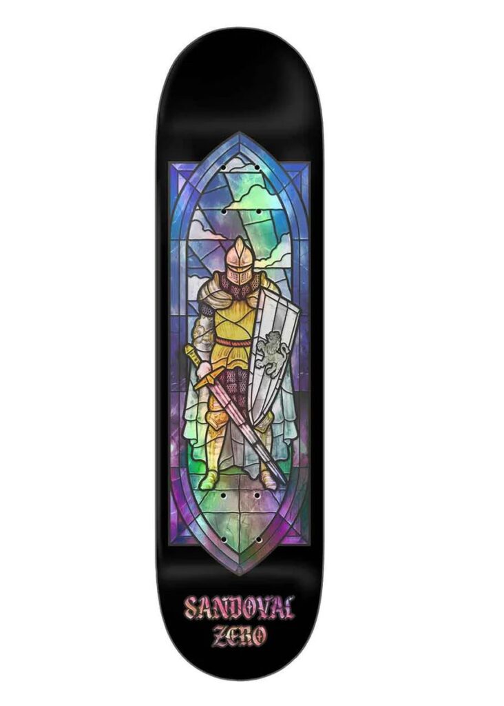 Zero Stained Glass Sandoval (Knight) Skateboard Deck