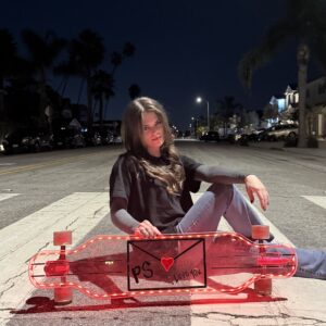 PS I Love You Prestyn Smith Clear LED Longboard