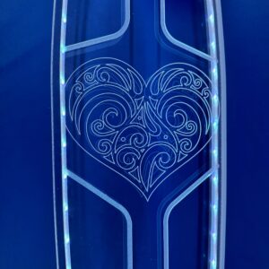 Electric LED Ghost Heart Custom longboard