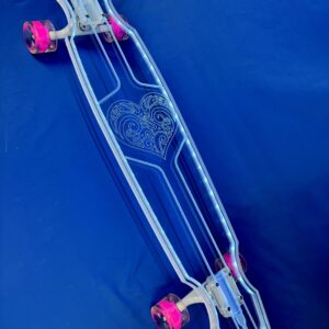 Electric LED Ghost Heart Custom longboard