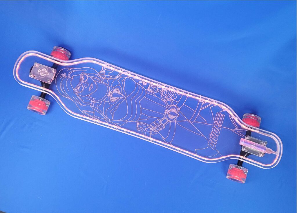 40" Platypus GI Joe Baroness LED Longboard, Closeout