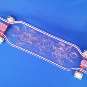 40″ Platypus Rose Longboard with 1″ deck and full LEDs, Closeout