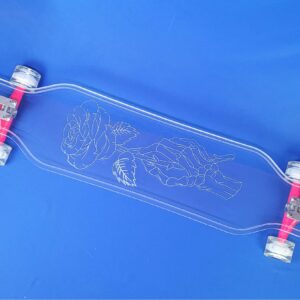 40″ Platypus Skeleton Rose Longboard, Closeout