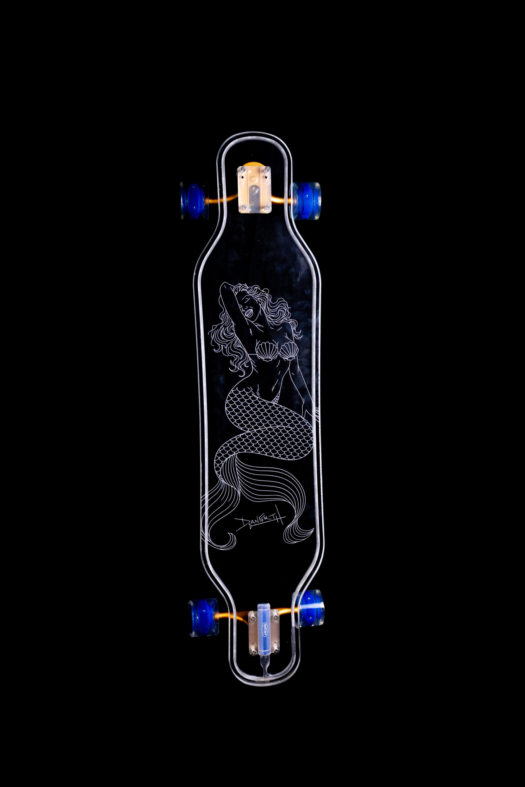 Danforth Mermaid art led longboard