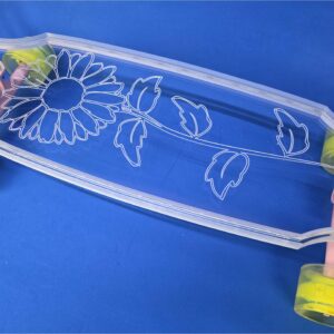 30″ Wheel Cut Sunflower Longboard with Full LEDs, Closeout