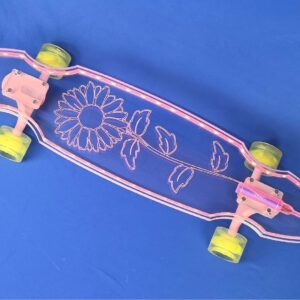 30″ Wheel Cut Sunflower Longboard with Full LEDs, Closeout