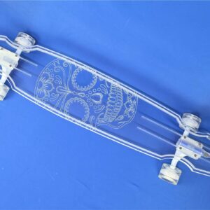40″ Wheel Cut Ghost Muerto Longboard with Full LEDs, Closeout