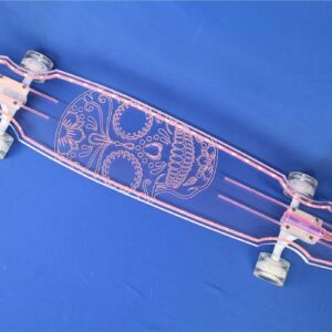 40″ Wheel Cut Ghost Muerto Longboard with Full LEDs, Closeout