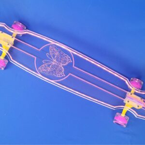 40″ Wheel Cut Butterfly Longboard with Full LEDs, Closeout