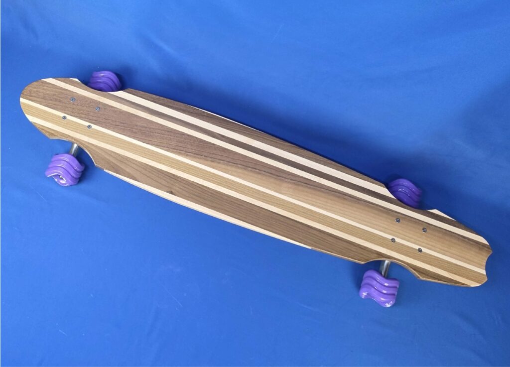 40" Wheel Cut Solid Wood Handmade Longboard "Forest Cruise"