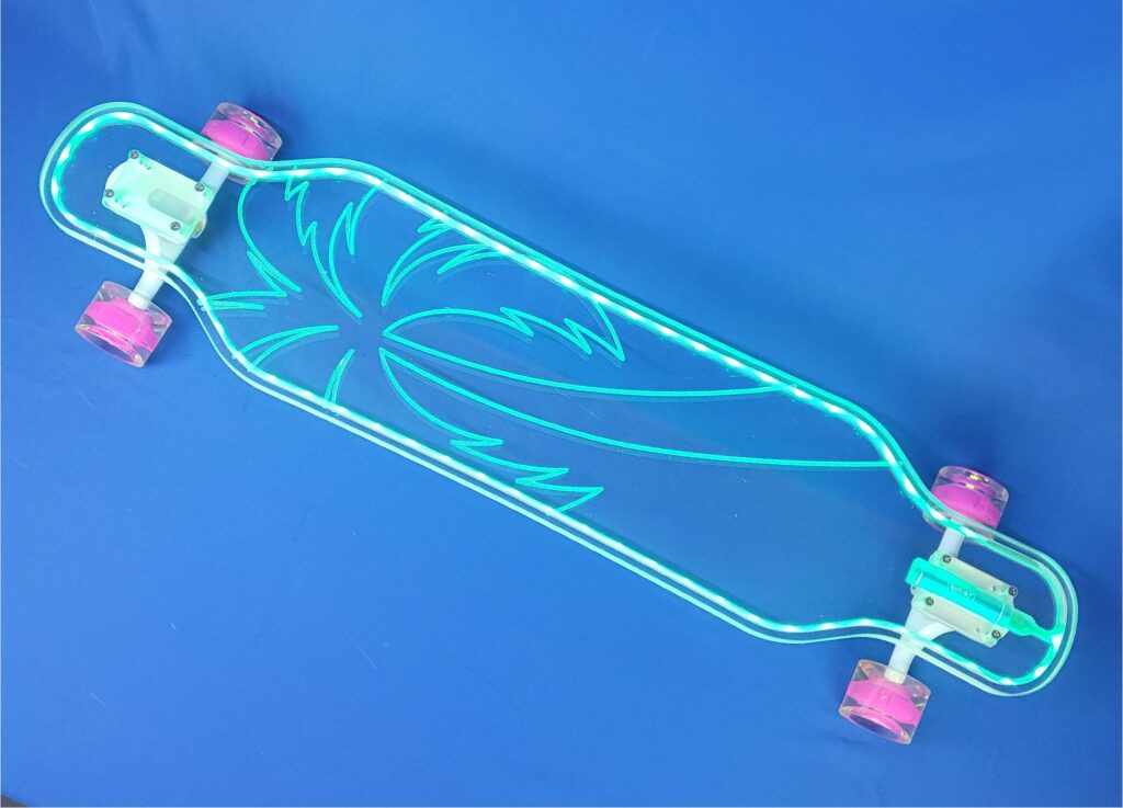 40" Platypus Palm Tree Longboard with Full LEDs, Closeout