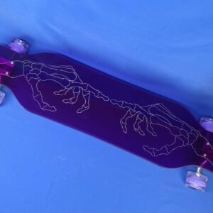 40″ Platypus Purple Skeleton Hands Longboard, Closeout